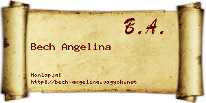 Bech Angelina névjegykártya